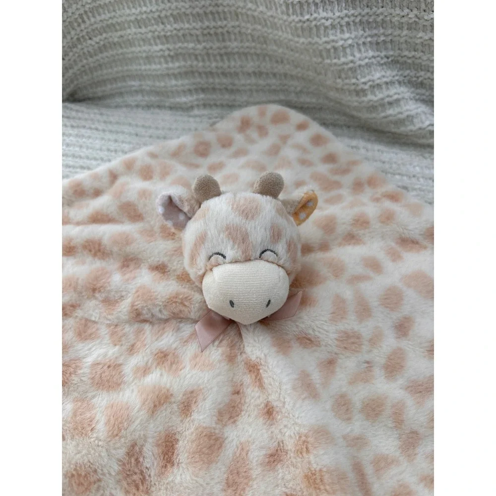 Kellytoy Giraffe Security Blanket‎ Plush Lovey Tan Spotted Tags 14x14 Nursery